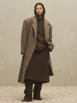 Boiled Wool Relaxed Overcoat
