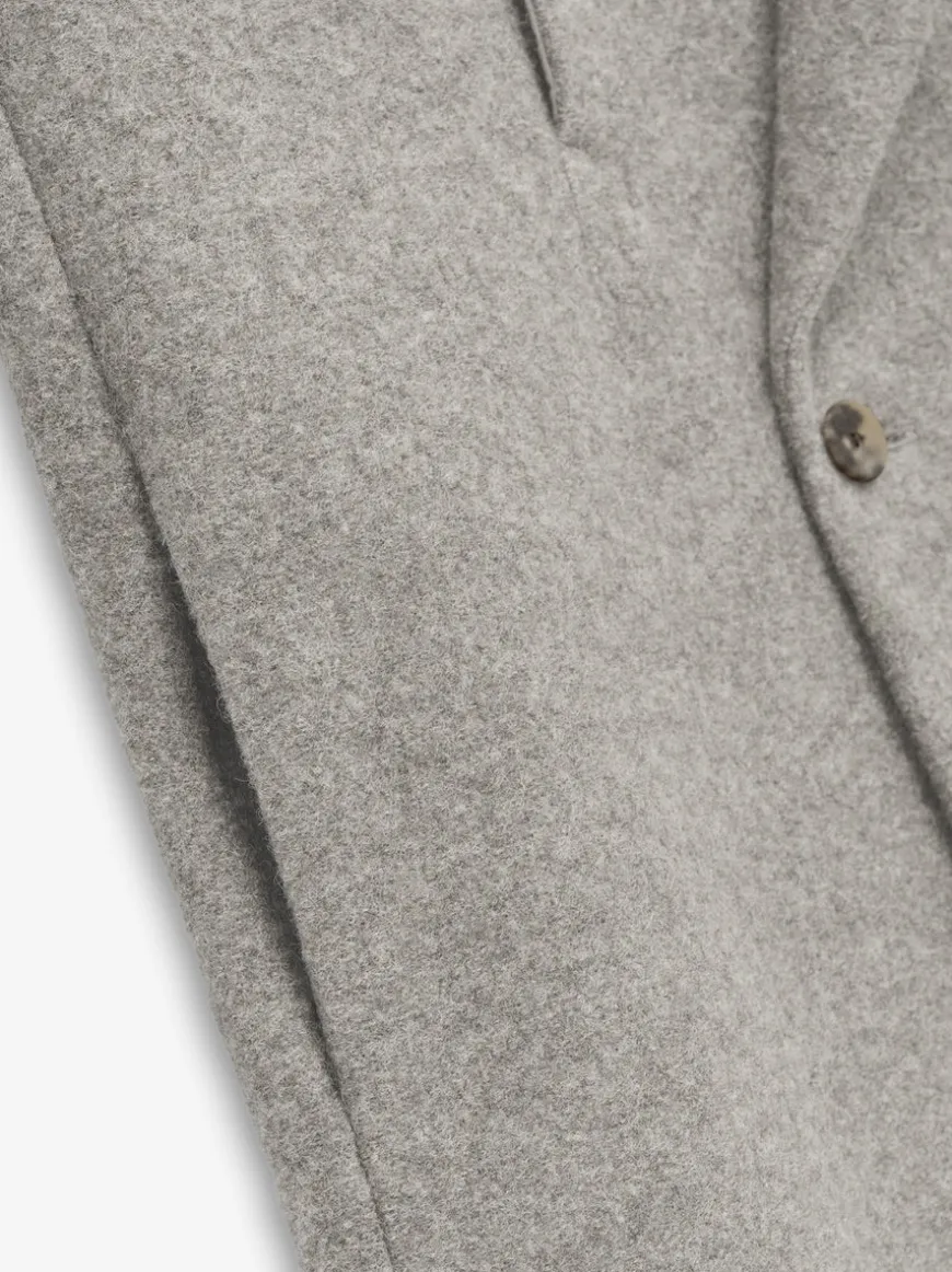 Boiled Wool Relaxed Overcoat