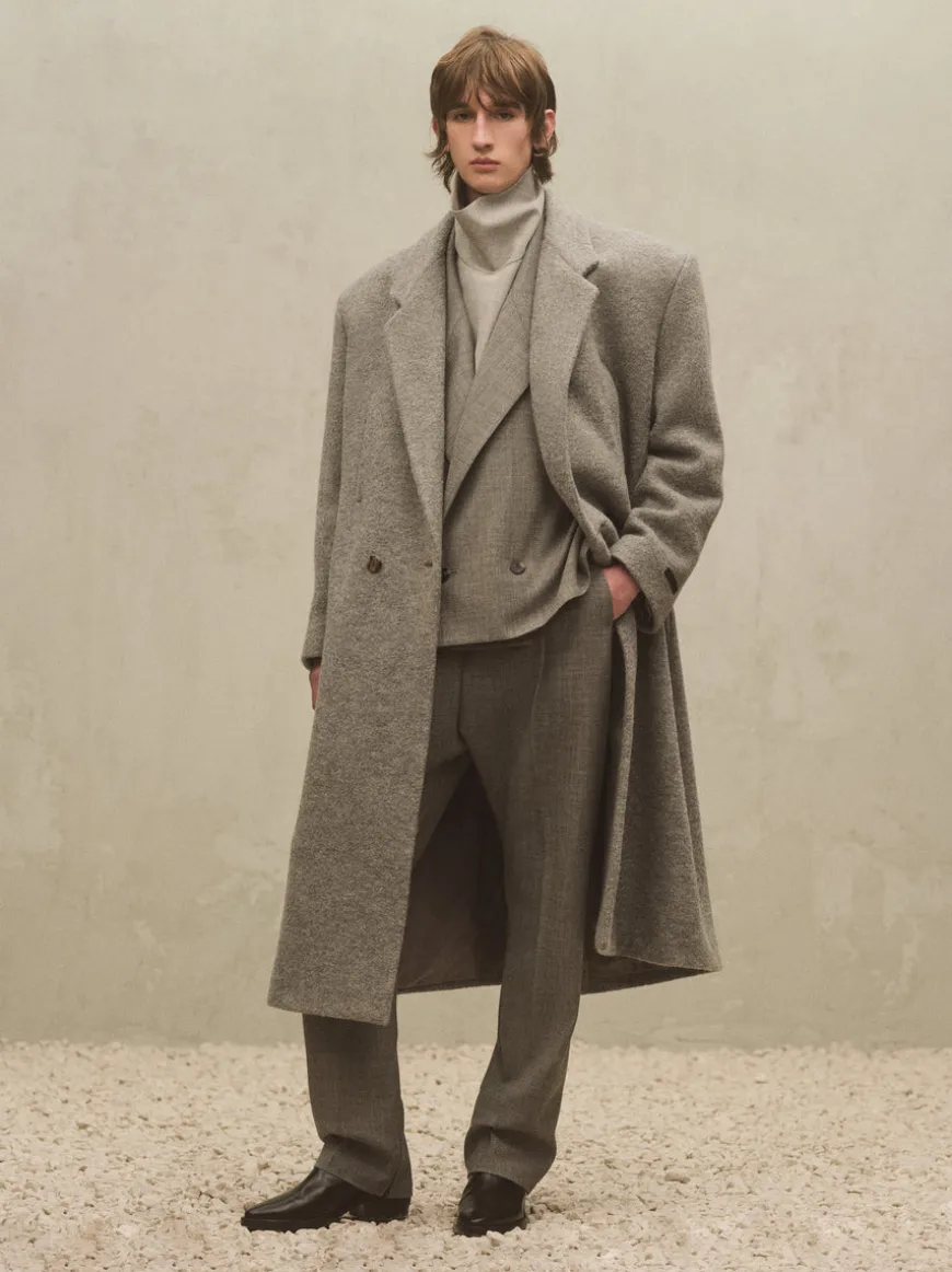 Boiled Wool Relaxed Overcoat