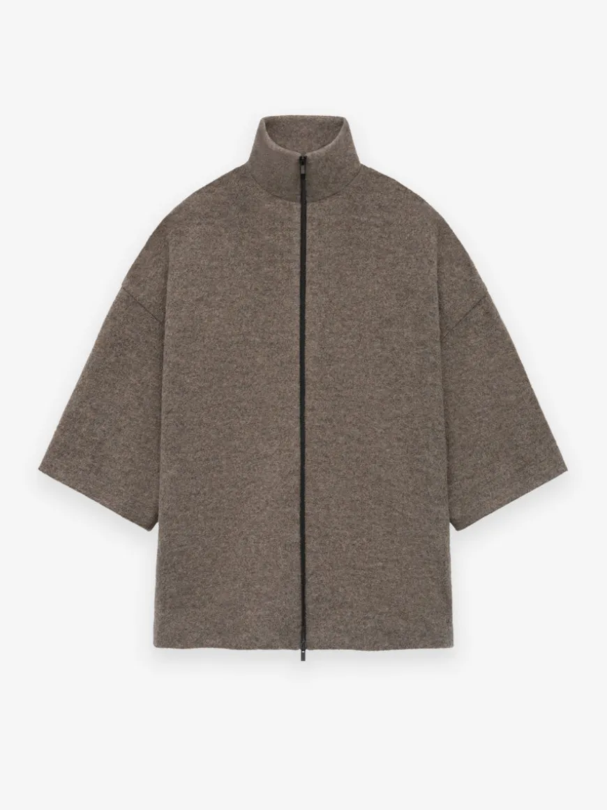 Boiled Wool Short Sleeve Jacket