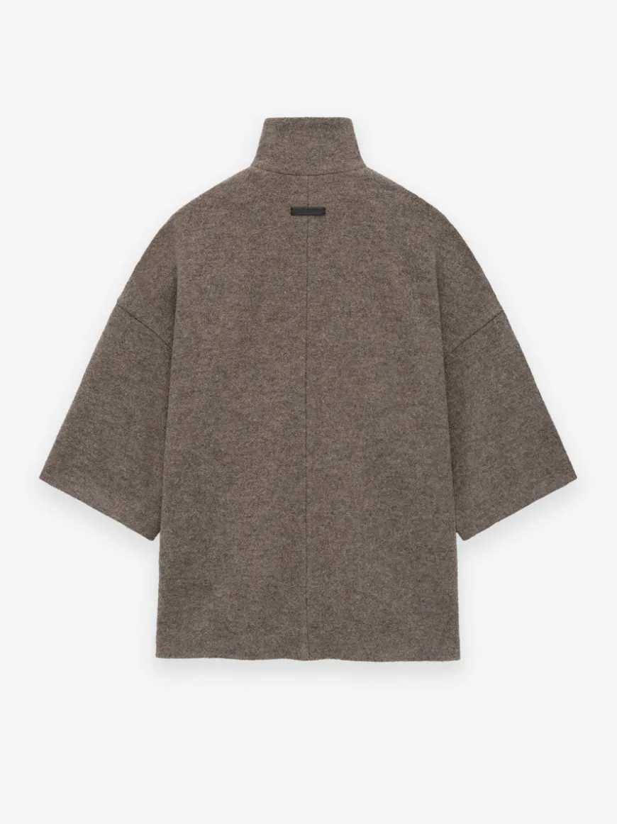 Boiled Wool Short Sleeve Jacket