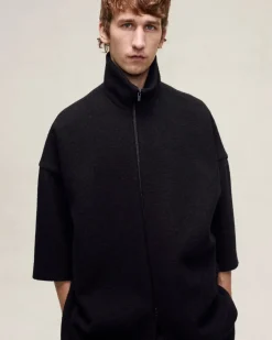 Boiled Wool Short Sleeve Jacket