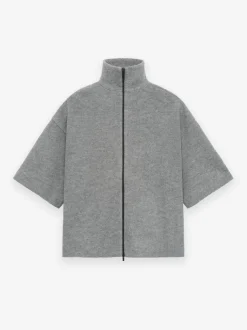 Boiled Wool Short Sleeve Jacket