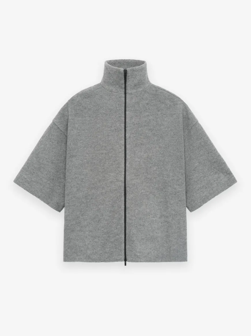 Boiled Wool Short Sleeve Jacket