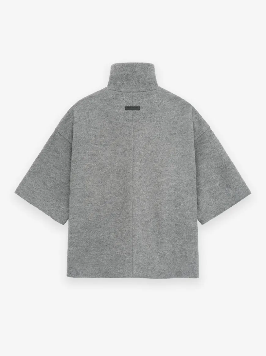 Boiled Wool Short Sleeve Jacket