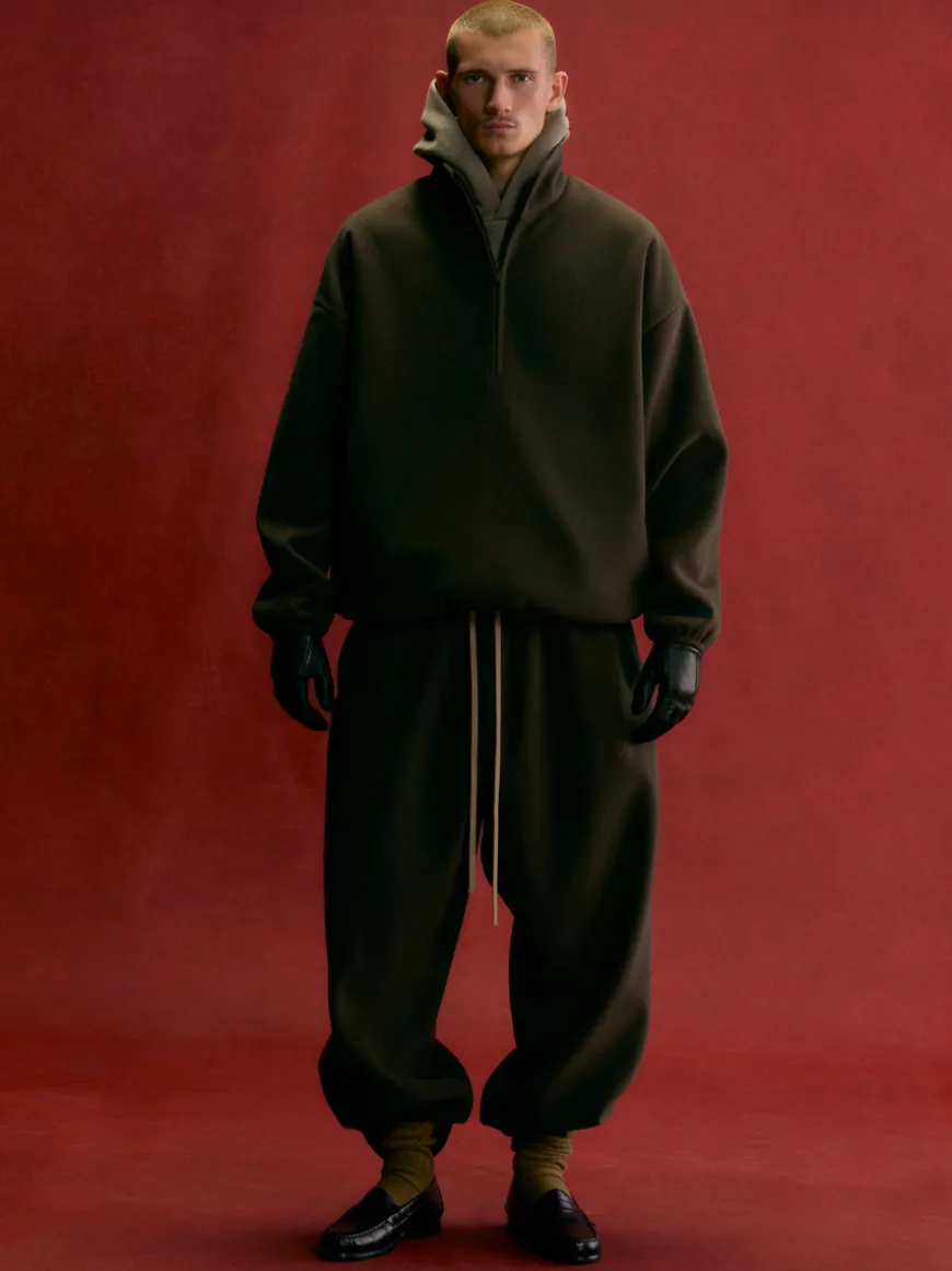 Brushed Half Zip Pullover