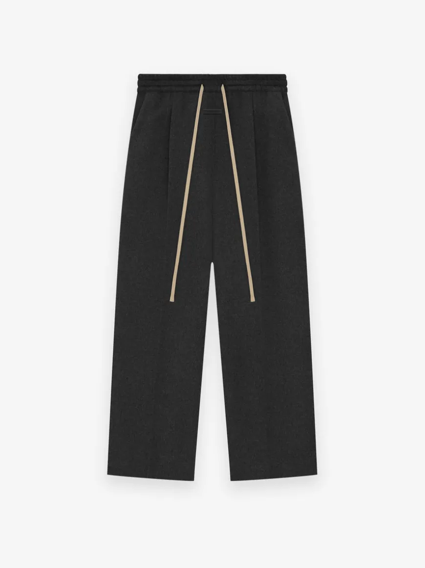 Brushed Wool Cashmere Wide Leg Pants