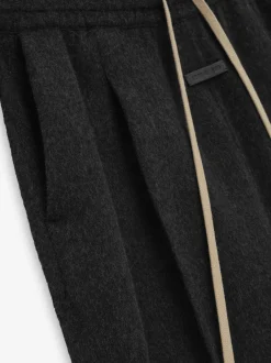 Brushed Wool Cashmere Wide Leg Pants