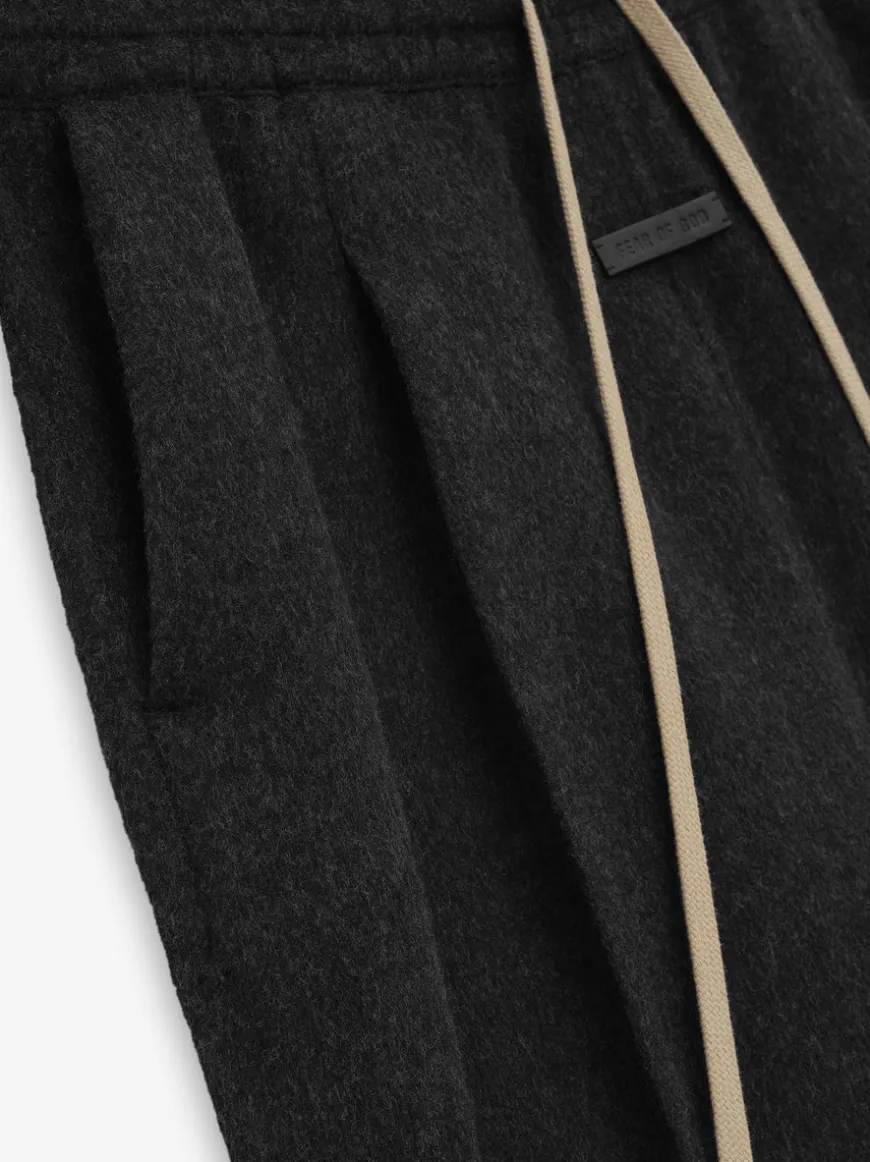 Brushed Wool Cashmere Wide Leg Pants