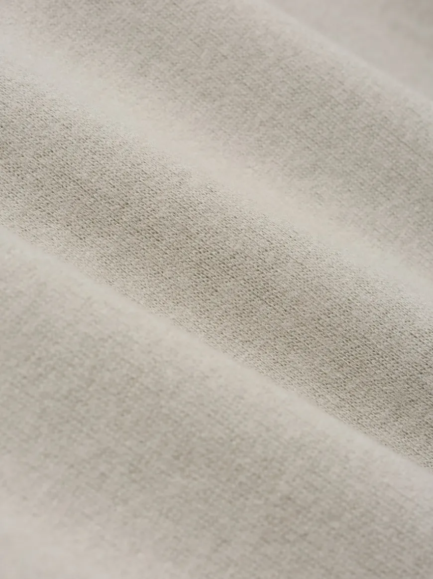 Cotton Wool High Neck Short Sleeve Shirt