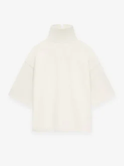 Cotton Wool High Neck Short Sleeve Shirt