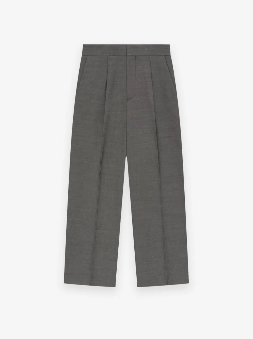 Double Cotton Wool Wide Leg Trousers