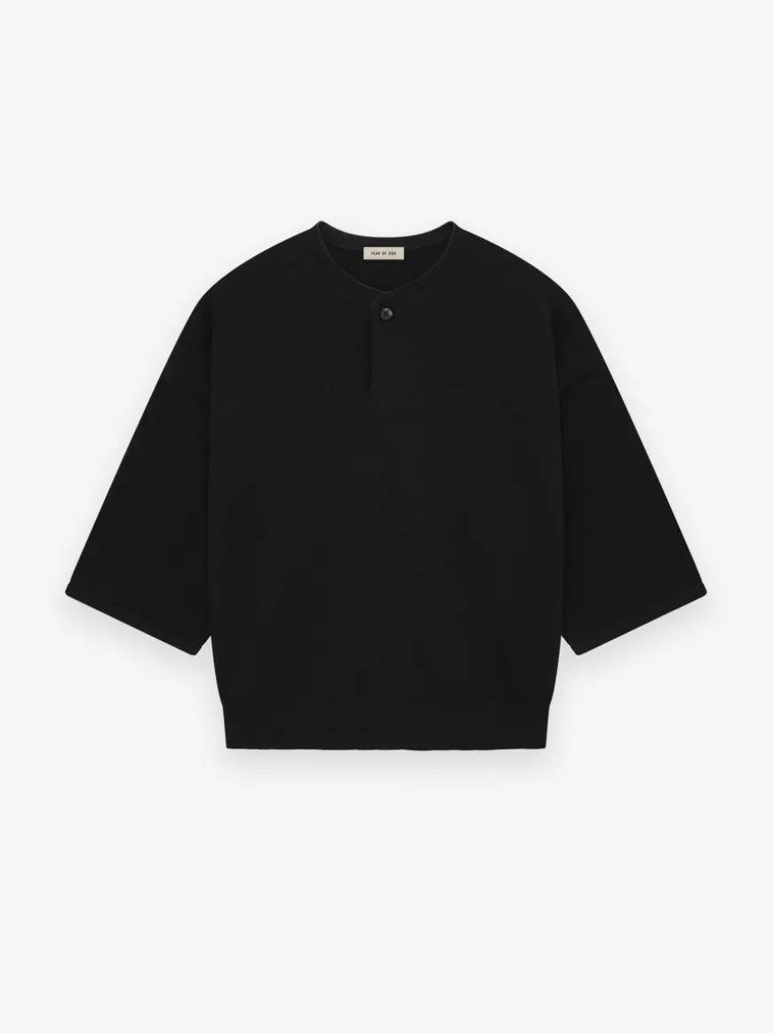 Fine Knit Henley Tee