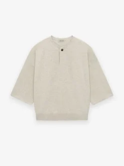 Fine Knit Henley Tee