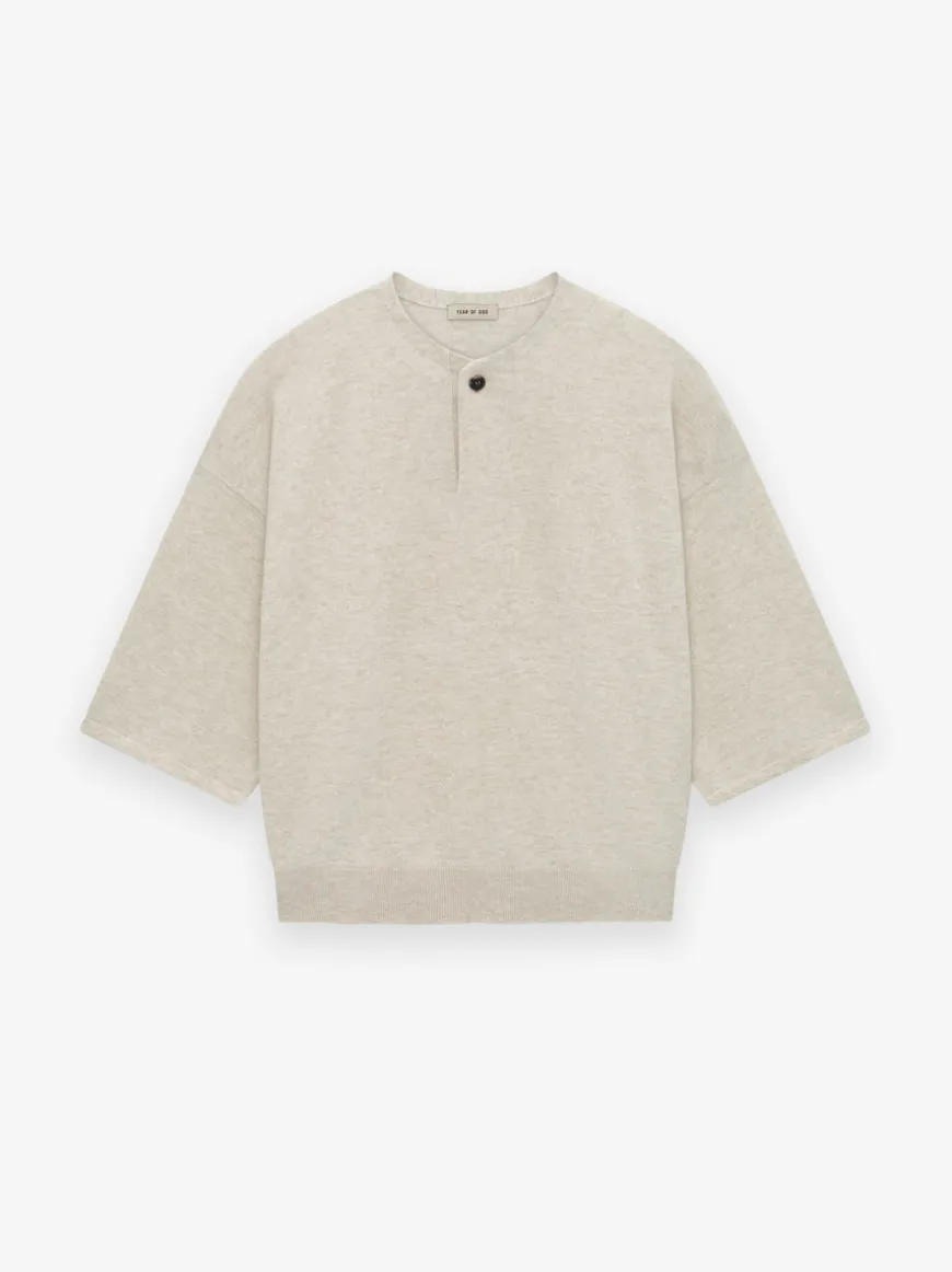 Fine Knit Henley Tee