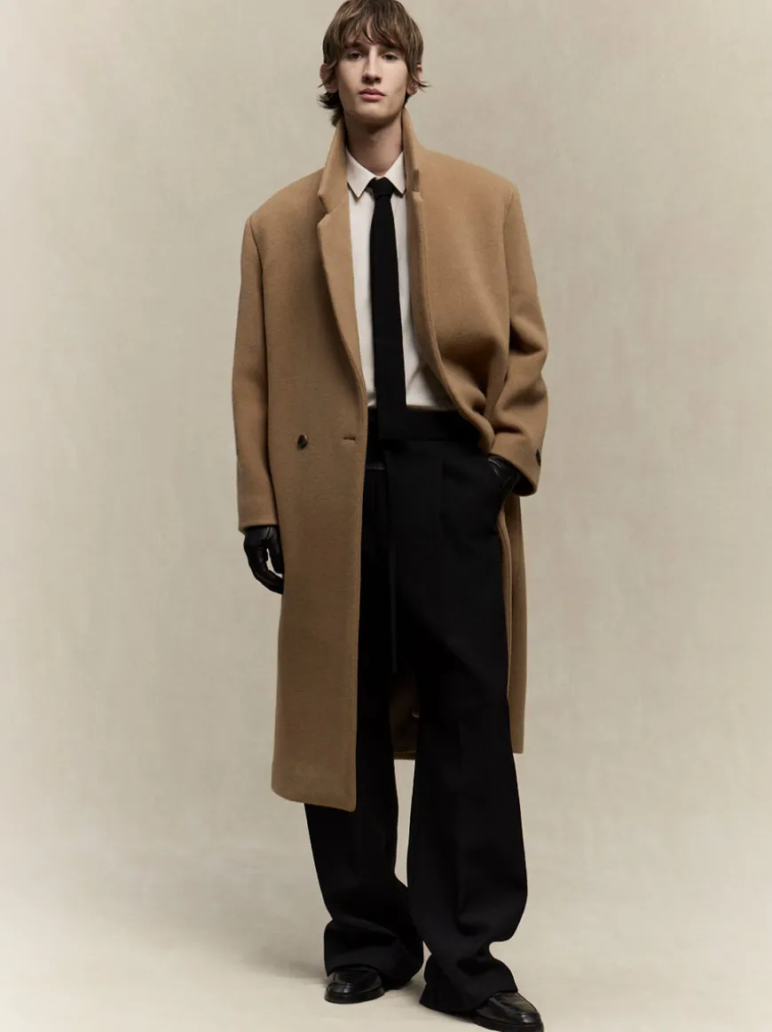 Heavy Twill Drawstring Wide Leg Pant