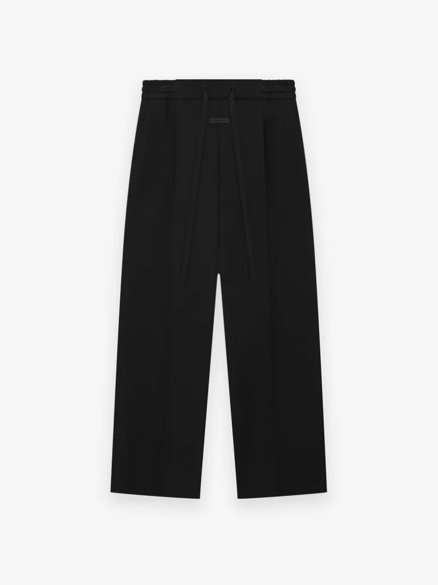 Heavy Twill Drawstring Wide Leg Pant
