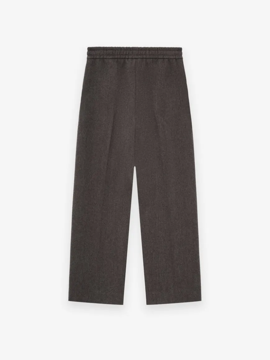 Heavy Wool Drawstring Wide Leg Pant