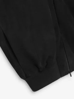 Leather Hooded Bomber