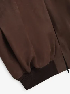 Leather Hooded Bomber