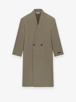 Melton Wool Lapelless Coat