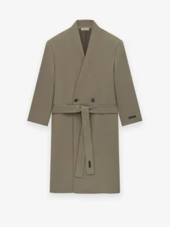 Melton Wool Lapelless Coat