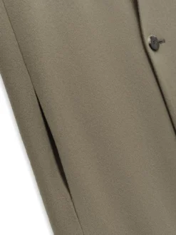 Melton Wool Lapelless Coat