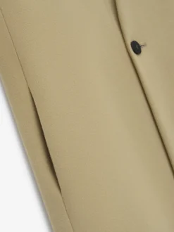 Melton Wool Lapelless Coat