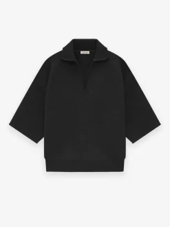 Merino Short Sleeve Polo Sweater