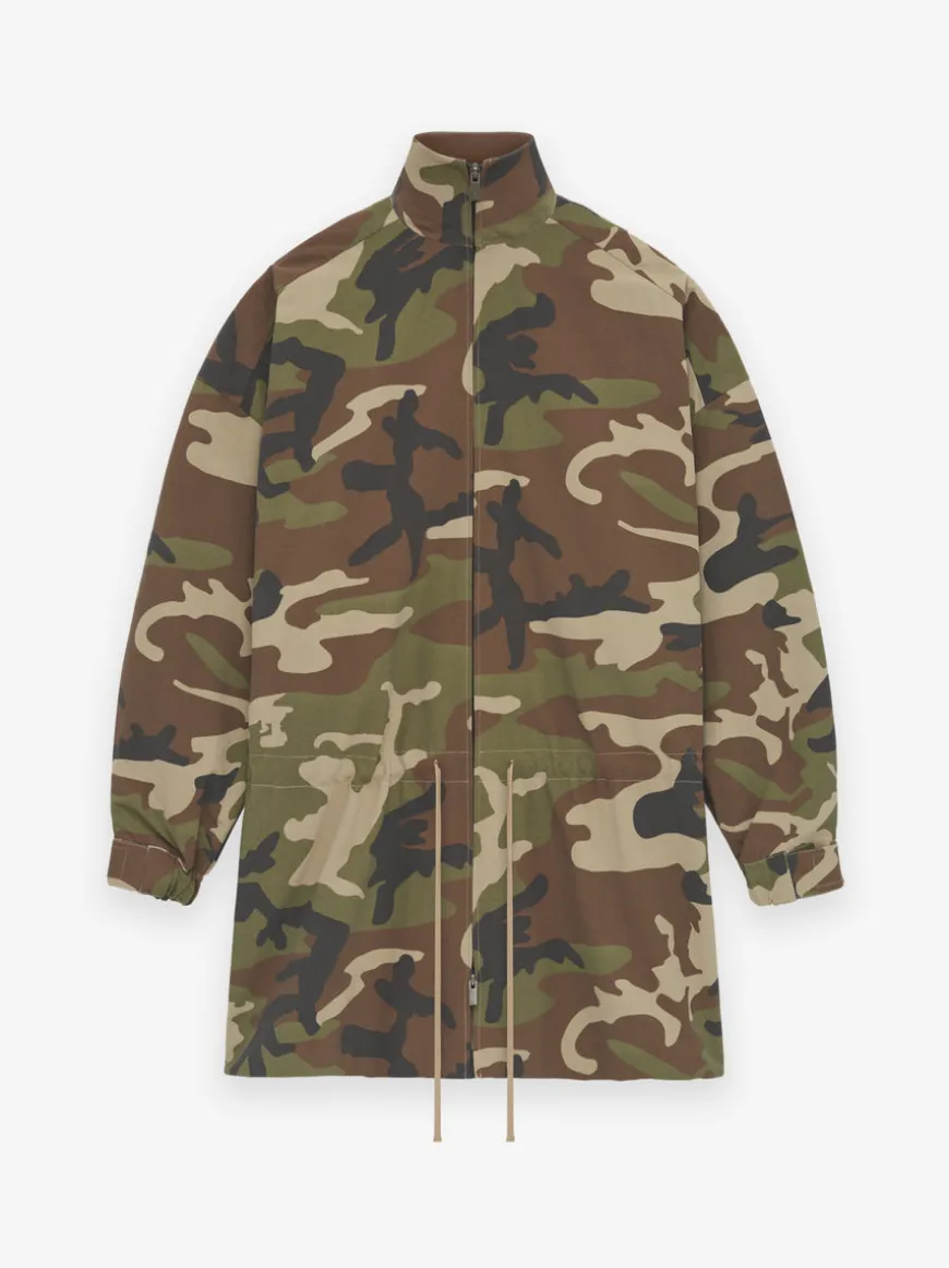 Military Nylon Mockneck Anorak