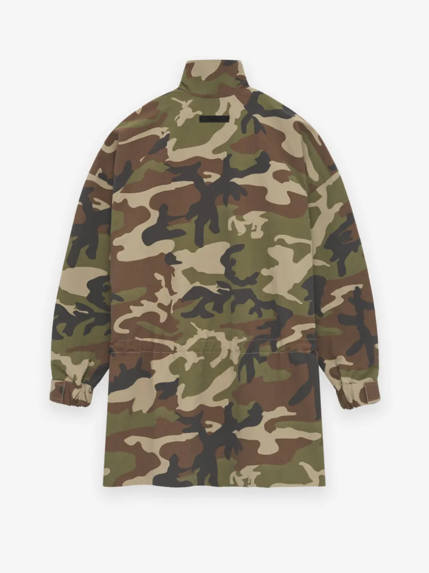 Military Nylon Mockneck Anorak