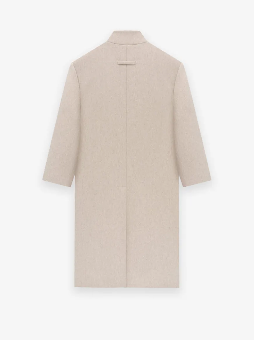 Military Wool Lapelless Coat