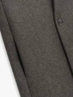 Military Wool Lapelless Coat