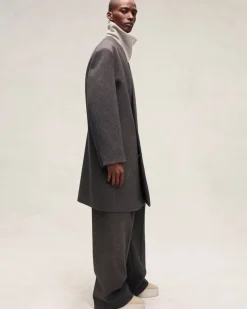 Military Wool Wide Leg Pants