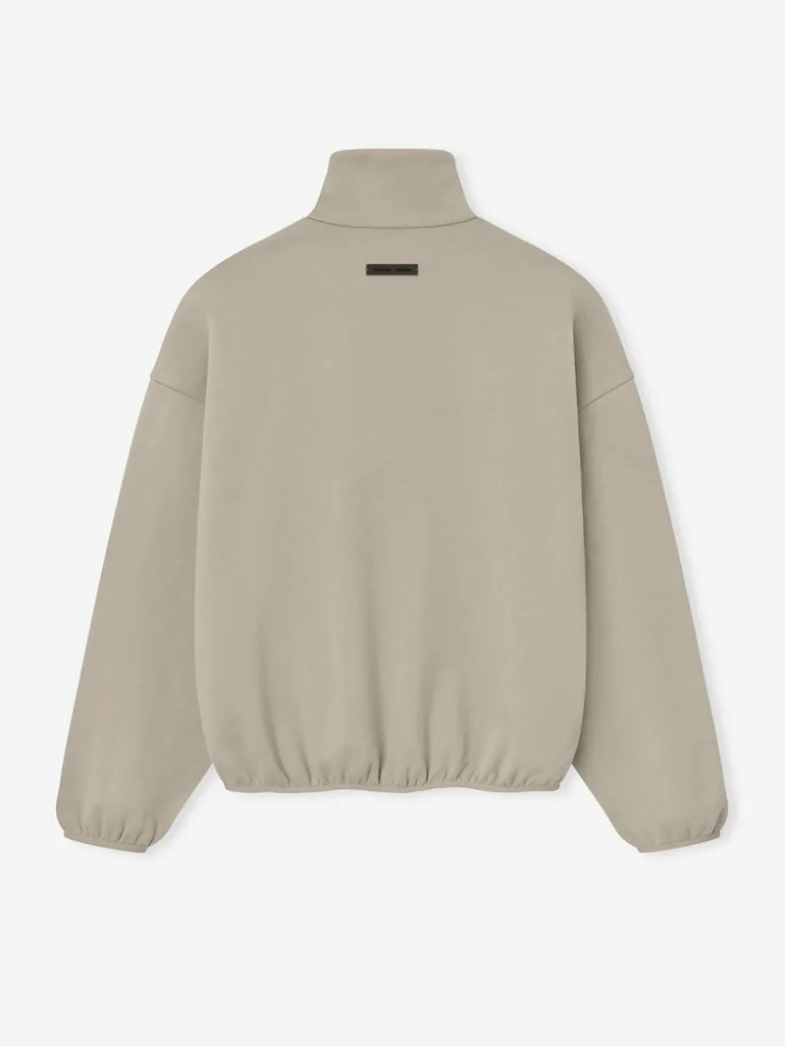 Modern Fleece Track Jacket With Piping
