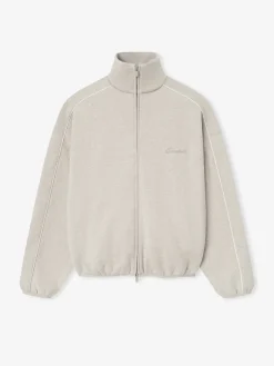 Modern Fleece Track Jacket With Piping