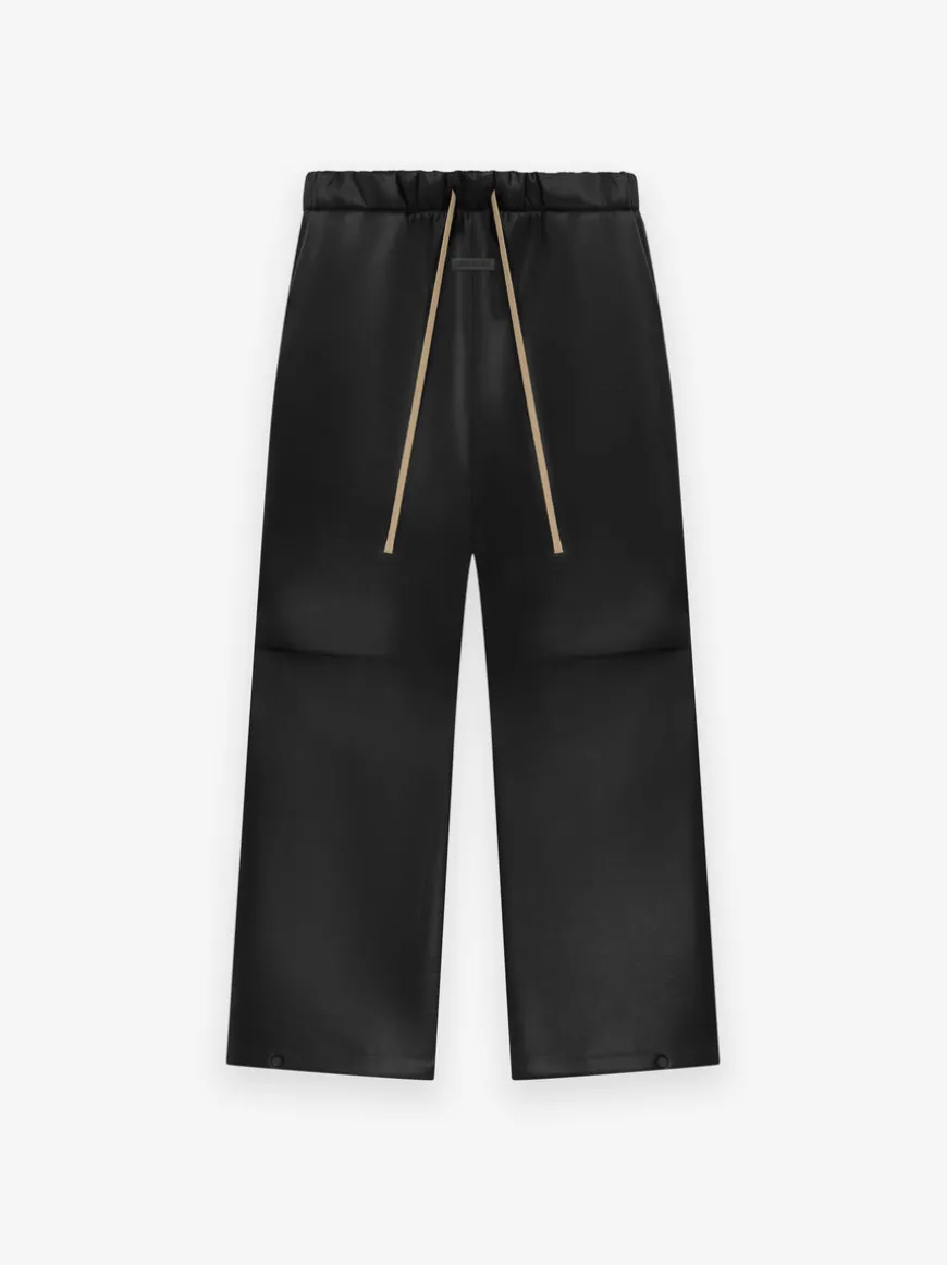 Neoprene Knee Pleat Wide Leg Pant
