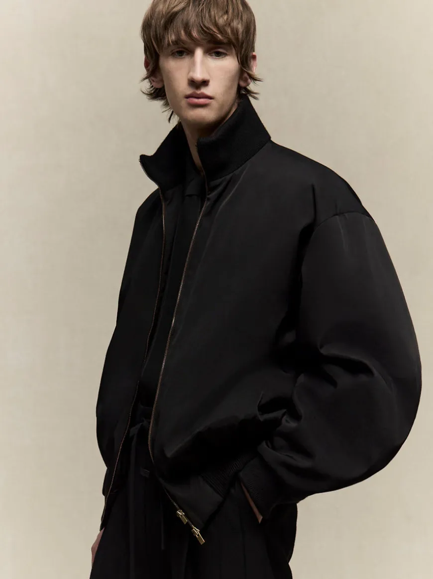 Nylon Wool Bomber