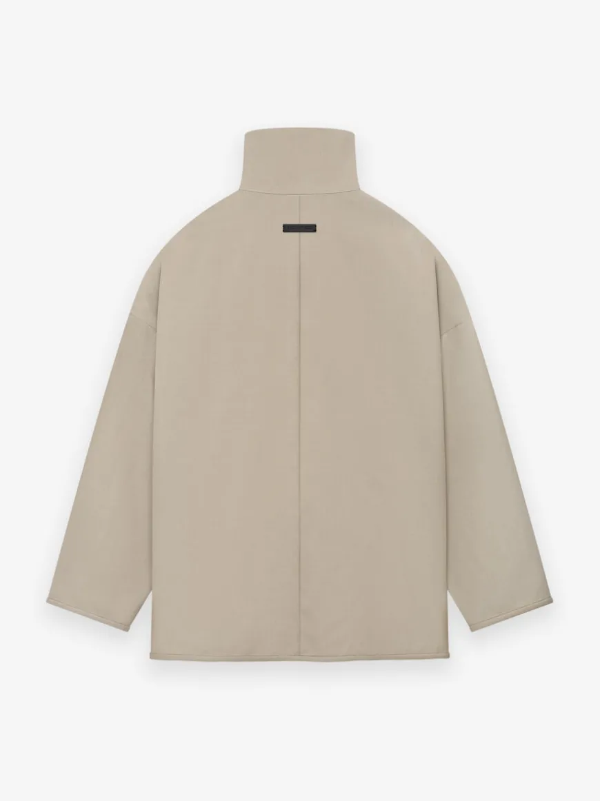 Nylon Wool High Neck Jacket