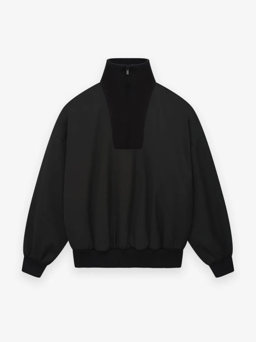 Nylon Wool High Neck Pullover