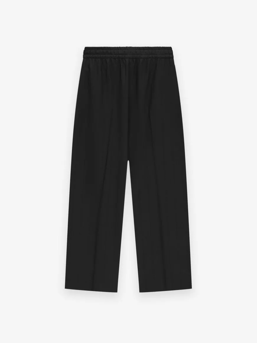 Pintstripe Drawstring Wide Leg Pant