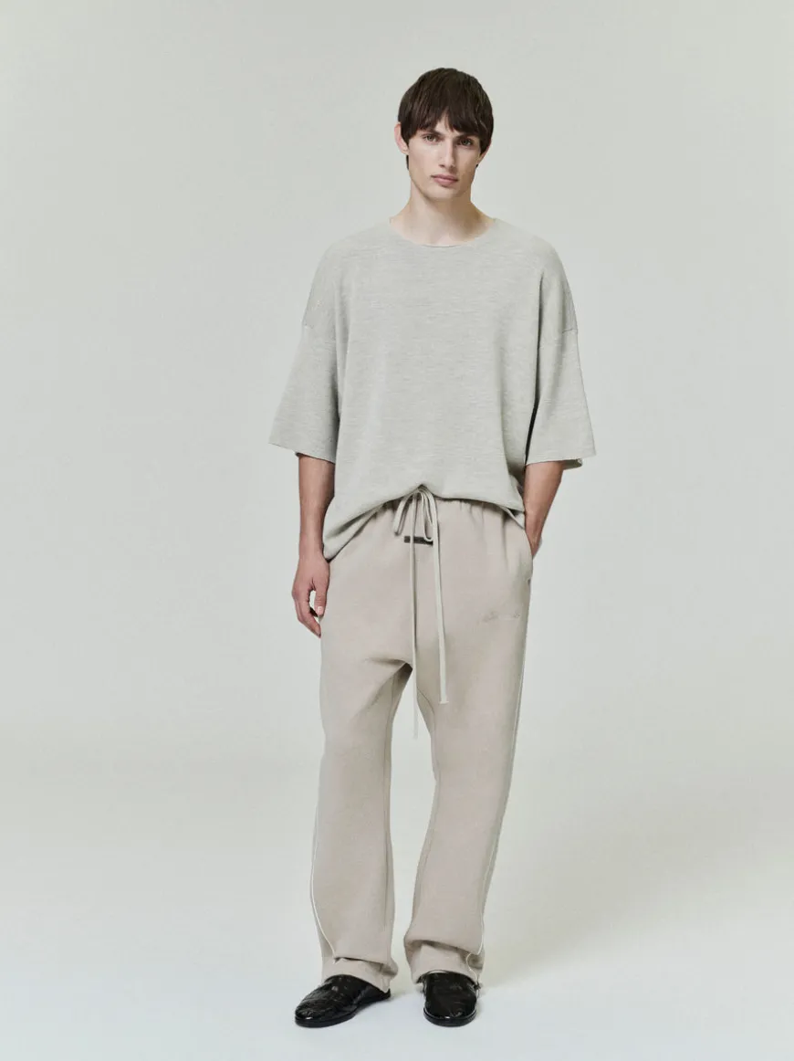 Relaxed Fleece Sweatpant With Piping