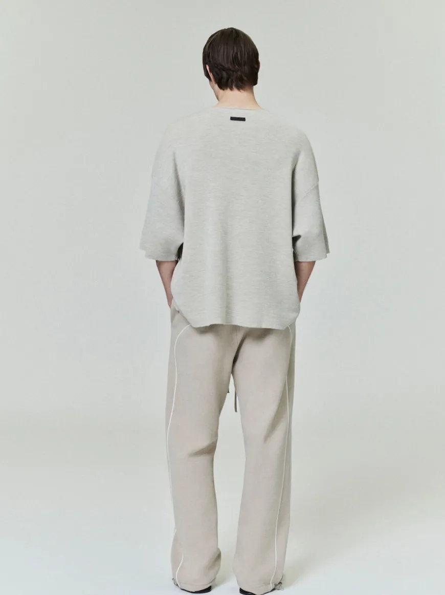 Relaxed Fleece Sweatpant With Piping