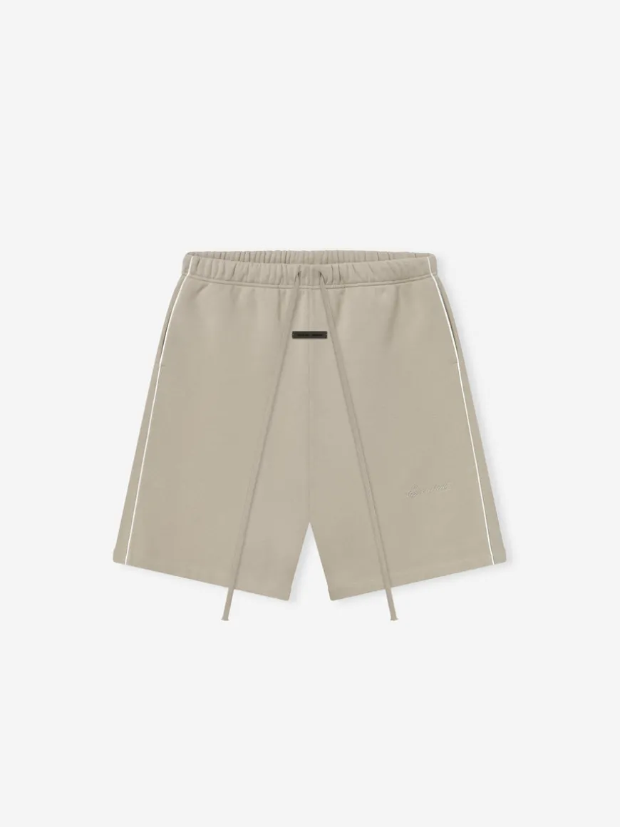 Relaxed Fleece Sweatshort With Piping