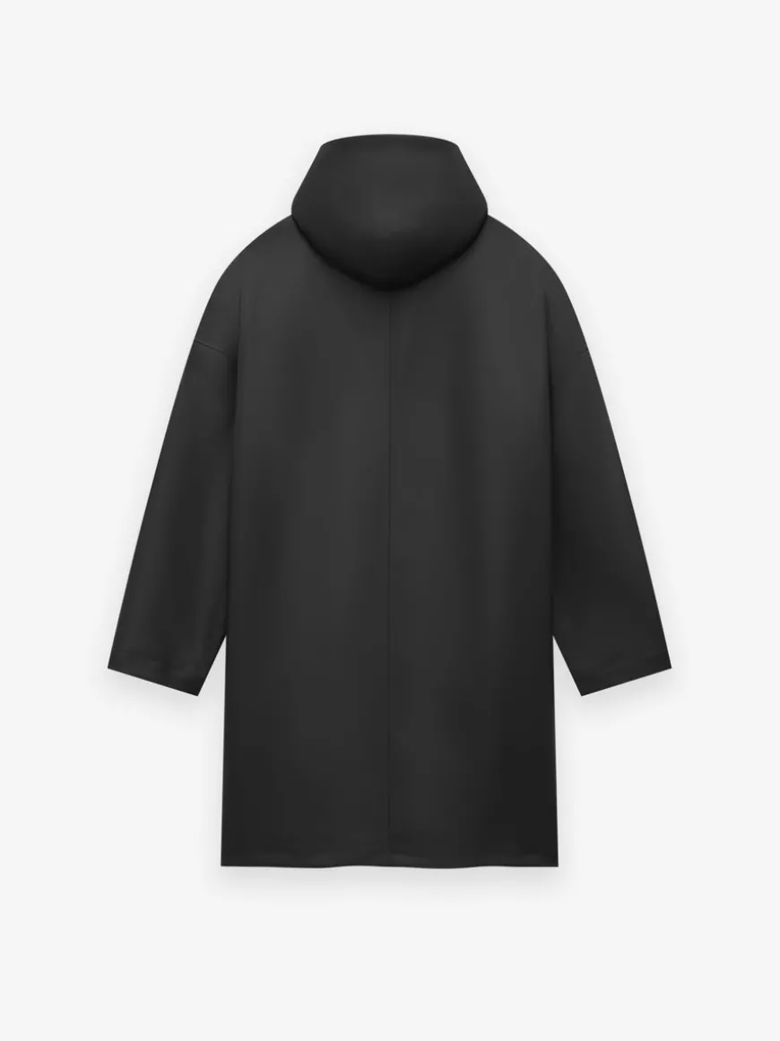 Rubber Hooded Long Jacket