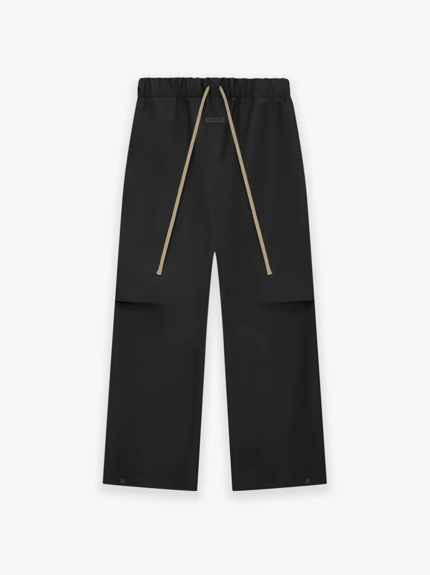 Rubber Knee Pleat Wide Leg Pant