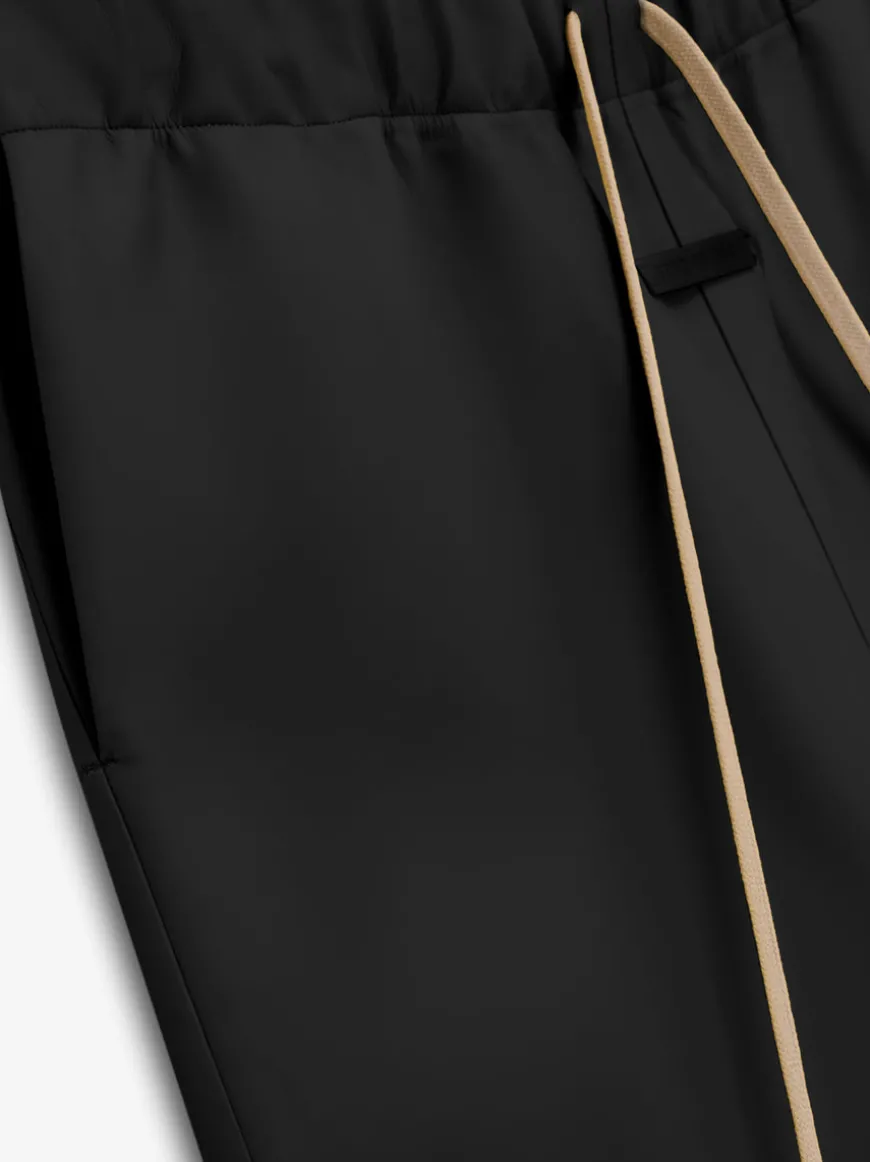 Rubber Knee Pleat Wide Leg Pant
