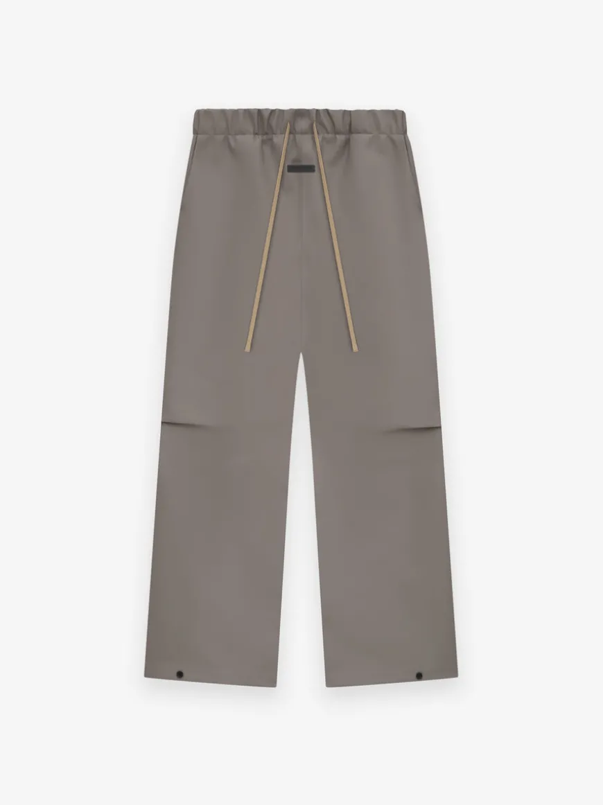 Rubber Knee Pleat Wide Leg Pant