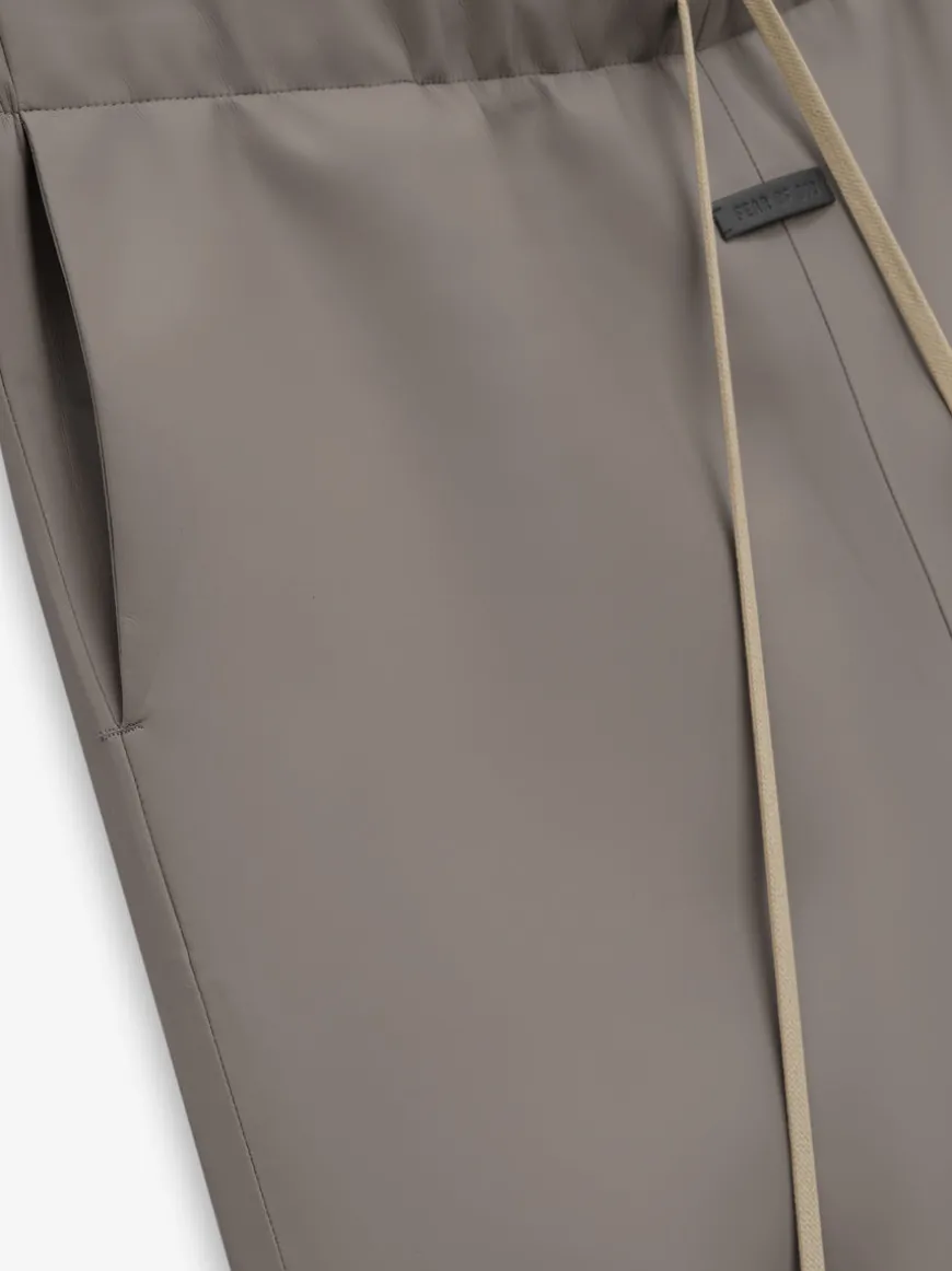 Rubber Knee Pleat Wide Leg Pant