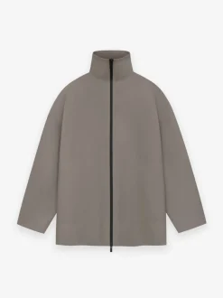 Rubberized High Neck Jacket